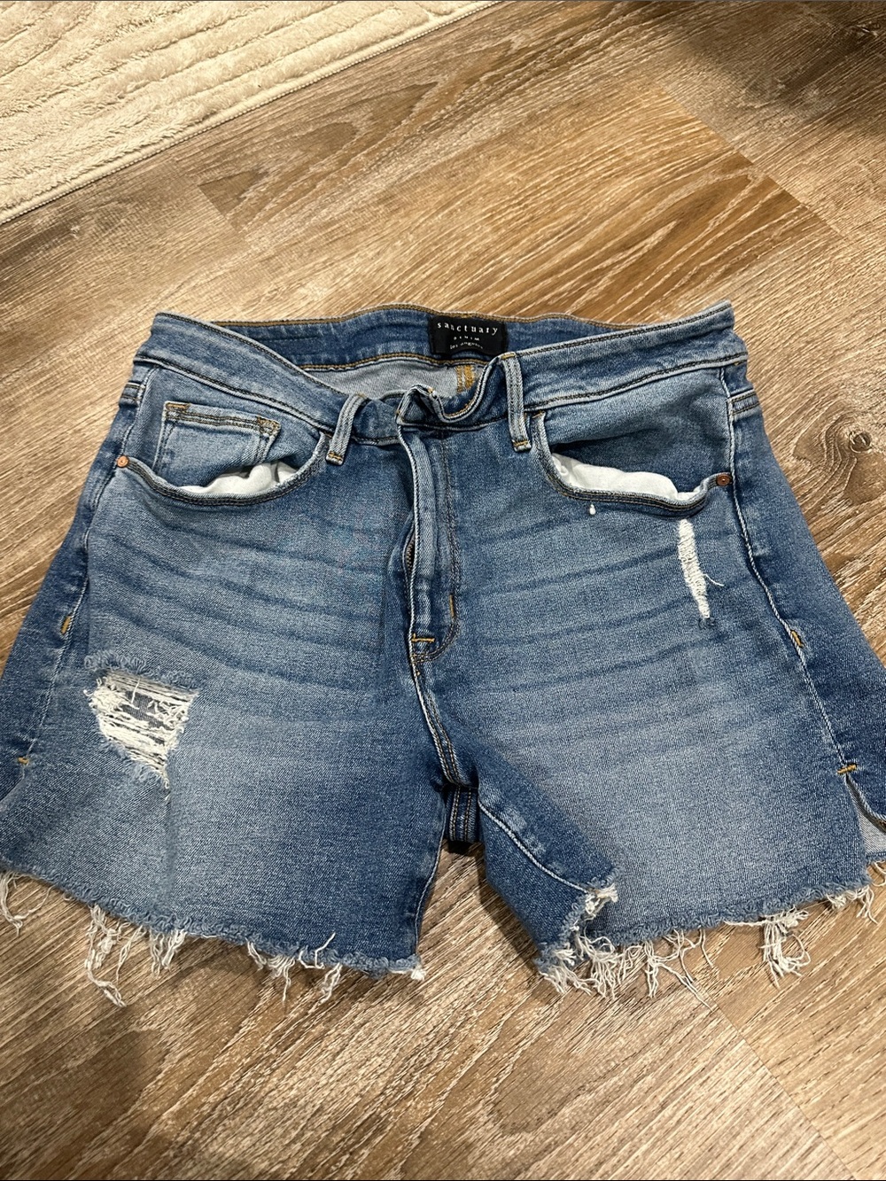Sanctuary Blue Distressed Denim Women's Shorts -